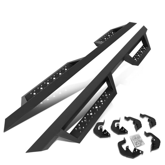 DNA Motoring 4.5" Side Drop Step Nerf Bars Running Boards for 07-19 Sierra Silverado Extended Cab