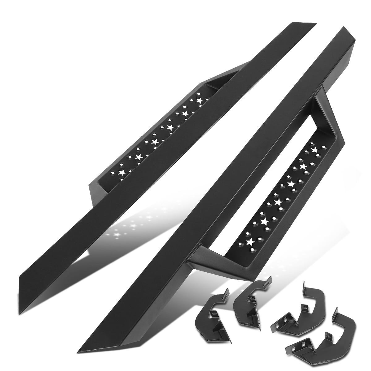 DNA Motoring STEPBZTL8124 For 2007 to 2019 Silverado Sierra 1500 2500 3500 Regular Cab 3" Side