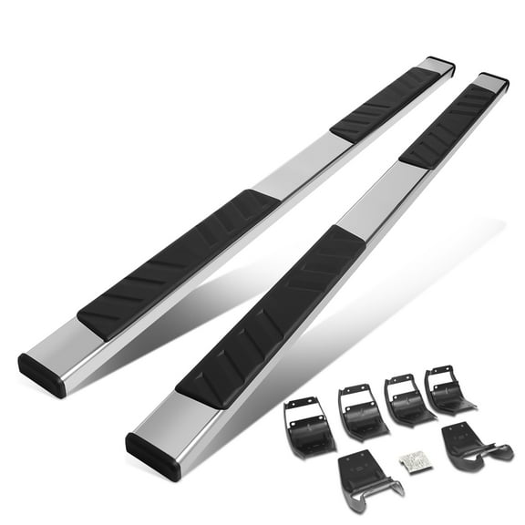 DNA Motoring STEPB-ZTL-8144 for 2015 to 2020 Ford F150 F250 F350 Super Crew Cab Pair 5" Stainless Steel Running Board Step Bar 16-18