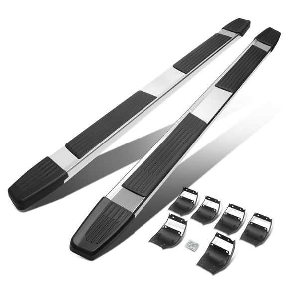 DNA Motoring 6" OD Flat Side Step Nerf Bars Running Boards for 15-22 Ford F150-F350 Super Crew Cab
