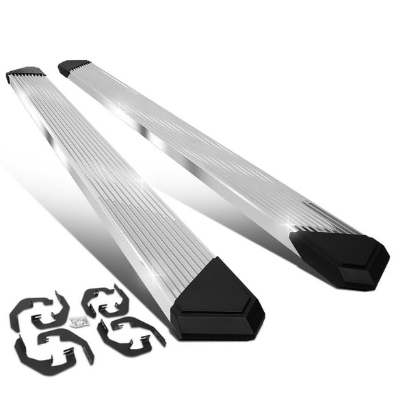 DNA Motoring 6.25" Chrome Side Step Nerf Bars Running Boards for 2007-2019 Silverado Sierra Crew Cab
