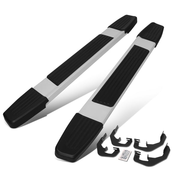 DNA Motoring STEPB-ZTL-8212-ALSL For 2007 to 2019 Silverado Sierra 2-Dr Regular Cab 6.25" Chrome Aluminum Step Bar Running Boards