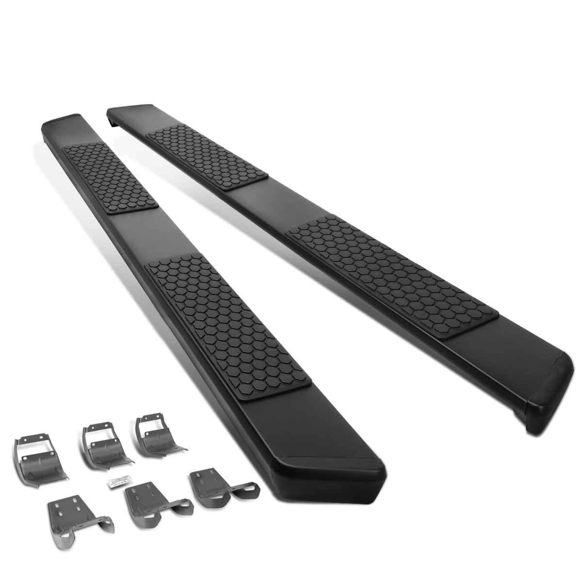 DNA Motoring 5" Black Side Step Nerf Bars Running Boards for 2015-2020 Ford F150-F350 Super Crew Cab