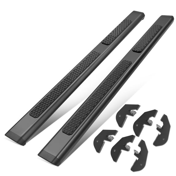 DNA Motoring STEPB-ZTL-8280 Step Bars Running Boards 2pcs For 2007-2018 Jeep Wrangler JK 4Dr - Black 08 09 10 11 12 13 14 15 16