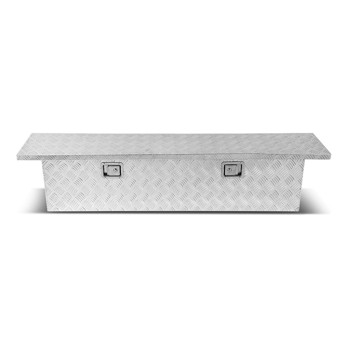 DNA Motoring TBOX-T3-60-ALU 60" Aluminum Pickup Truck Bed Trailer Key Lock Storage Tool Box (Crossbed)