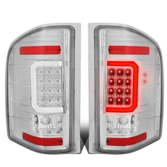 DNA Motoring For 07-14 Chevy Silverado 3D LED Euro Chrome Tail Light Pair Replacement