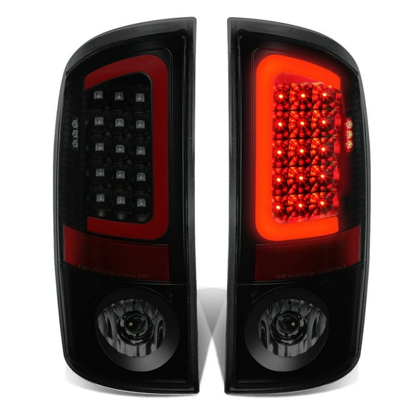 DNA Motoring For 07-08 Dodge Ram 1500 07-09 2500 3500 LED Bar Smoked Black Tail Light Pair