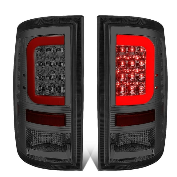 DNA Motoring For 09-17 Dodge Ram 1500 3500 3500 3D LED Tail Light Brake Lamps Pair Smoked Chrome
