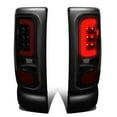 thumbnail image 1 of DNA Motoring For 94-02 Dodge Ram 1500 2500 3500 LED Red C-Tube Tail Light Brake Lamps Pair Smoked, 1 of 7