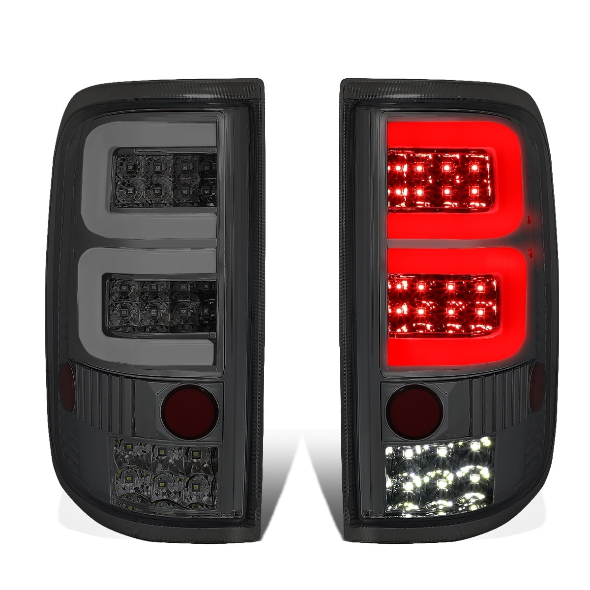 LED Tail Light Bar For 2004-2008 Ford F150 - Smoked Lens, 3D C-Tube Design (Pair)
