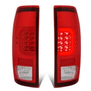 DNA Motoring TL-F15097-LED-RD3D-RD-G2 For 1997 to 2004 Ford F150 -07 F250 F350 F450 F550 Chrome Housing Red Lens Red 3D LED Tail Lights