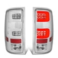 thumbnail image 1 of DNA Motoring For 07-14 GMC Sierra 1500 2500HD 3500HD LED C-Tube Tail Light Brake Lamps Pair Chrome, 1 of 9