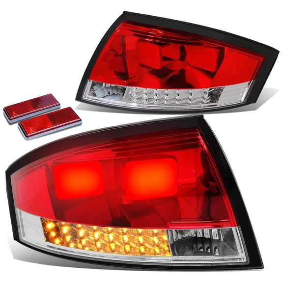 DNA Motoring TL-LED-3D-ADTT00-RD-CL For 1999 to 2006 Audi TT MK1 Typ 8N Pair of Chrome Housing & Red Len 3D LED Rear Tail Brake Lights 00 01 02 03 04 05