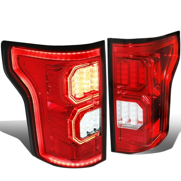 DNA Motoring LED Tron Style Tail Lights Lamp Set For 2015-2017 Ford F150