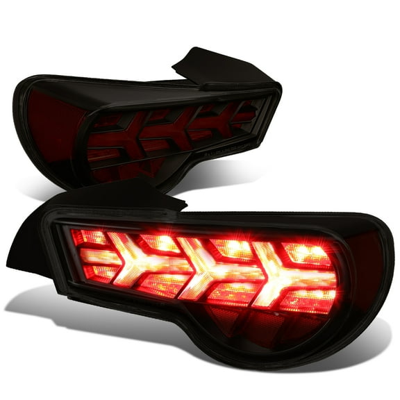 DNA Motoring TL-LED-FED-4 For 2013 to 2017 FRS / BRZ / 86 Pair of LED Arrow Sequential Tail Light (Black Housing / Smoked Lens / Red Signal)