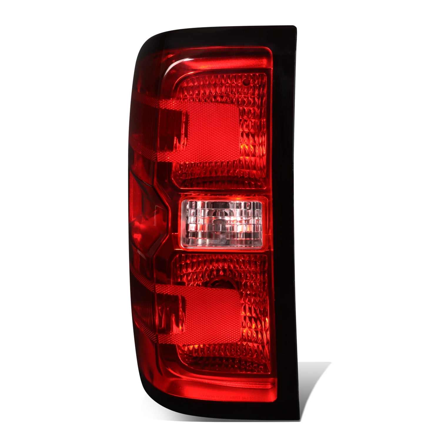 DNA Motoring TL-ZTL-002-L-RD For 2014 to 2019 Chevy Siverado GMC Sierra Left Side OE Style Tail Lights Rear Brake Lamps with Wiring Harness Red Lens