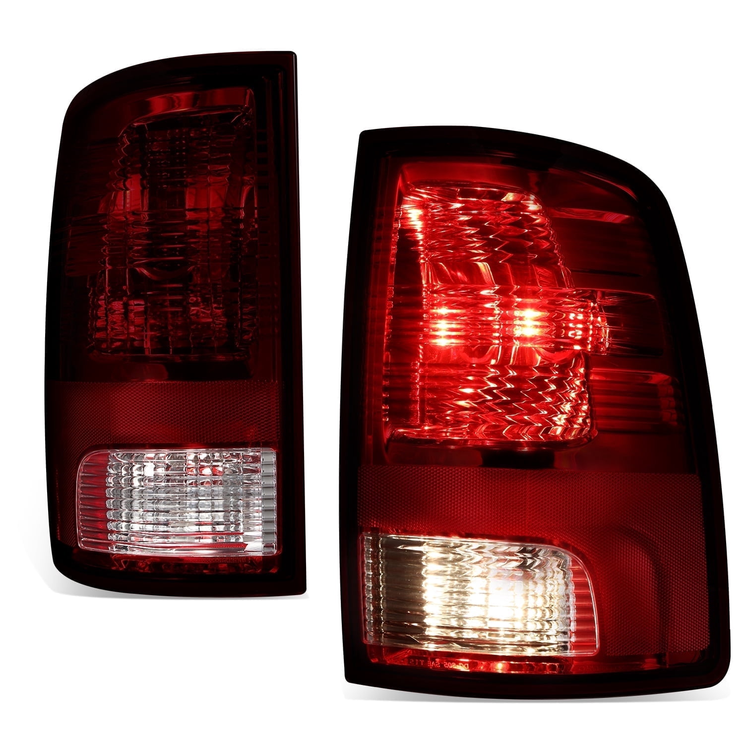 Ram Rampage Rear Lights DNA Motoring For 04-24 Dodge Ram 1500 2500 3500 Dark Red Tail Light ...
