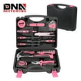 thumbnail image 1 of DNA Motoring TOOLS-00014 Pink 46 PCs Home Tool Set Electonic Repair Precision Screwdriver Voltage Tester Hammer Plier DIY Kit, 1 of 6