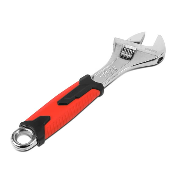 DNA Motoring TOOLS-00050 DNA MOTORING 10" Chrome Vanadium Steel 1-1/4" Jaw Openning Adjustable Wrench Automotive Repair Tool Kit w/Rubber Grip