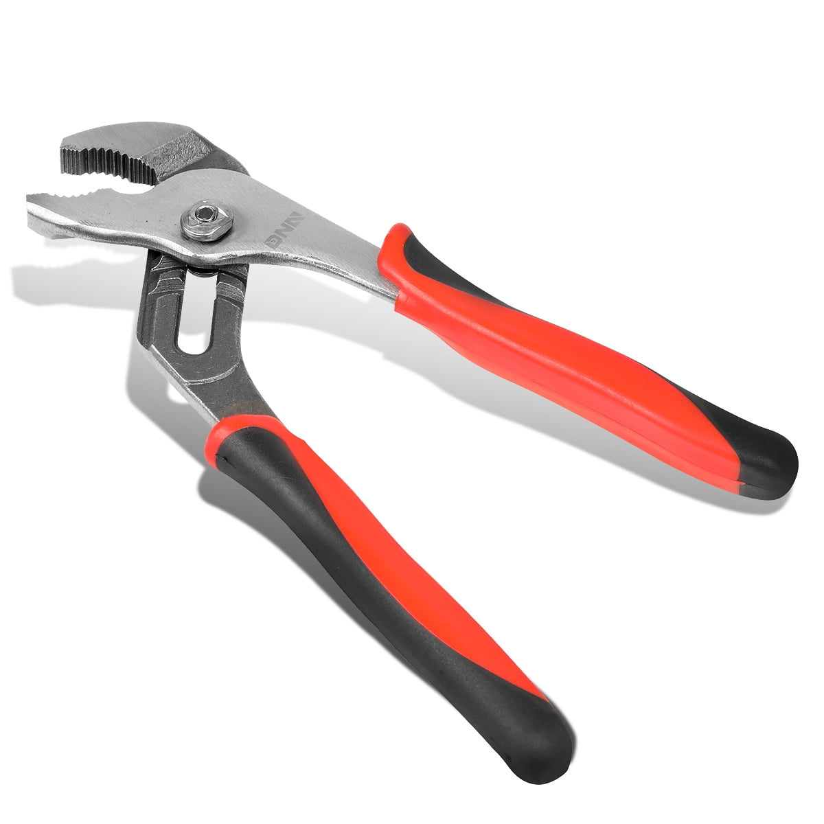 DNA Motoring TOOLS-00074 DNA MOTORING 8" Heat-Treated Teeth Jaws Satin Finish PVC Grips Tongue-and-Groove Water Pump Adjustable Plier