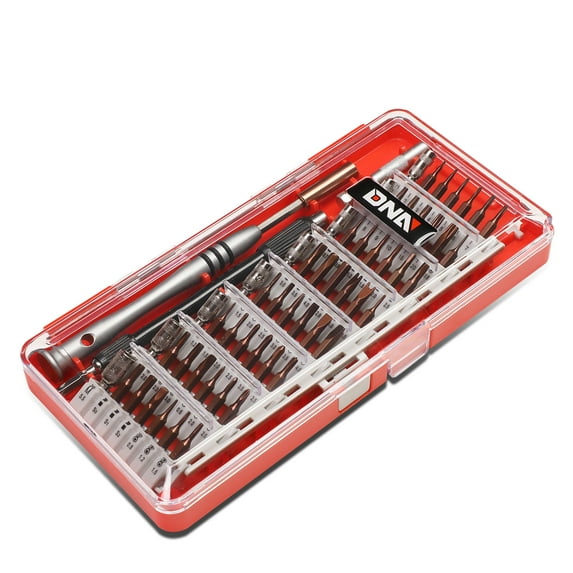 DNA Motoring TOOLS-00078 60 Pcs Handy Tamper Proof Bits Hex Tri-Wing Torx and Spanner Pin Tool Set