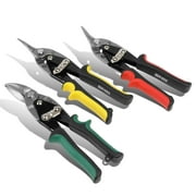 DNA Motoring TOOLS-00111 DNA MOTORING Durable Heavy Duty Alloy Steel Multipurpose 10" Serrated jaws Straight/Left/Right Cut Tin Snip Set w/Locking Latch