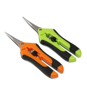 DNA Motoring Micro-Tip Pruning Snips, Heavy Duty Stainless Steel Blades, Straight/Curved, Spring Loaded, Slide Locking