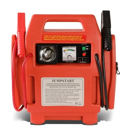 DNA Motoring 12V 300PSI Air Compressor Rechargeable Jump Starter Power, 900 Amps