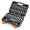 thumbnail image 1 of DNA Motoring TOOLS-00144 72 Pcs 1/4" Drive Socket Tool Set SAE Metric w/Ratchet & Adapter & Extension Bars With Carry Case, 1 of 6