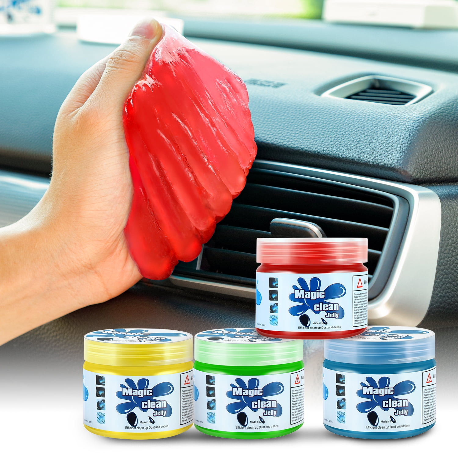 DNA Motoring 4 Pack Car Interior Cleaning Jelly, Universal Auto