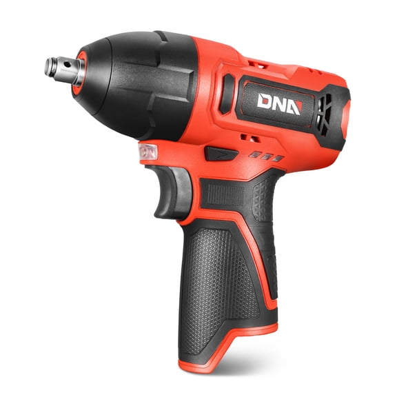 DNA Motoring TOOLS-00160 Cordless Impact Wrench 3/8 Chuck 12V Speed 2700/min with LED Work Light Red
