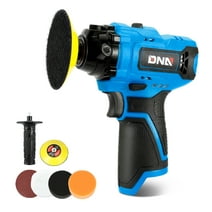DNA Motoring TOOLS-00167 Cordless Polisher 12V 2-Gear Speed with Spindle Lock & Battery Indicator Blue