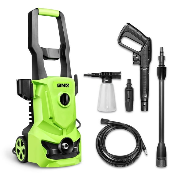 DNA Motoring Portable High-Pressure Electric Power Cleaner Car Washer Machine 1813 PSI 1.45 GPM Green