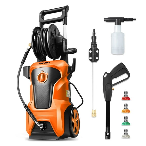 DNA Motoring TOOLS-00230 Portable High-Pressure Electric Power Cleaner Car Washer Machine 2176 PSI 2.4 GPM Orange