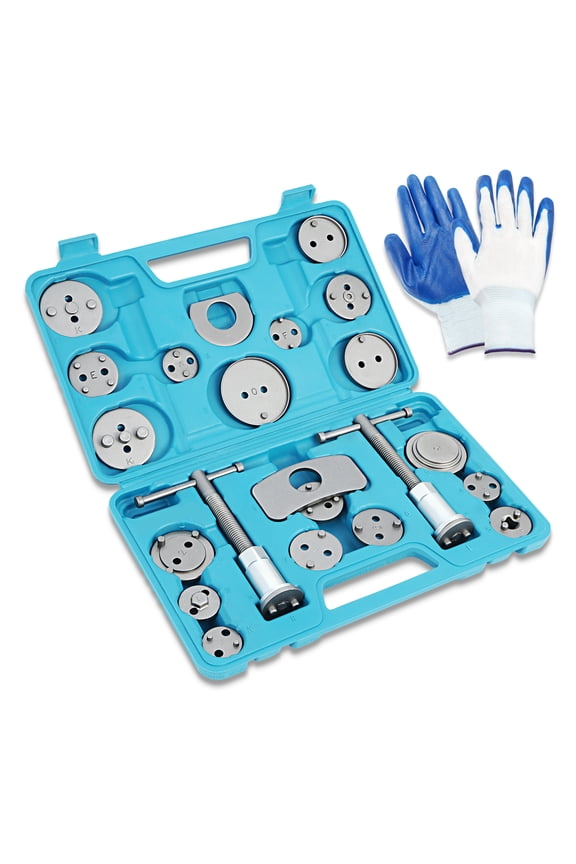 TOOLS-00242 24-pcs Blue Disc Brake Caliper Piston Compressor Wind Back Repair Tool Kit for Cars