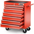 thumbnail image 1 of DNA Motoring TOOLS-00264 7-Drawer Red Plastic Top Rolling Tool Cabinet with Keyed Locking System, 1 of 6