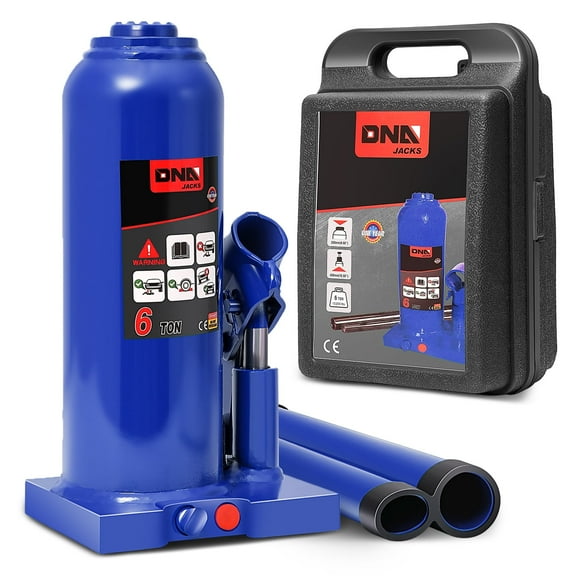 DNA Motoring TOOLS-00356 17" 6 Tons (13227 lbs) Car Pickup SUV Auto Repair Manual Automotive Hydraulic Welded Bottle Jack Blue