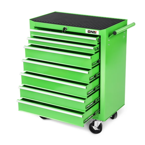 DNA Motoring TOOLS-00399 7 Drawers Garage Warehouse Workshop Rolling Tool Cabinet Chest With Top Antiskip Mat+Swivel Casters