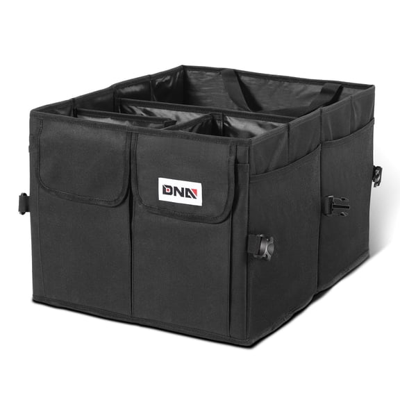 DNA Motoring 2-In-1 Car Truck Folding Collapsible Trunk Cargo Organizer Caddy Storage Bag Bin