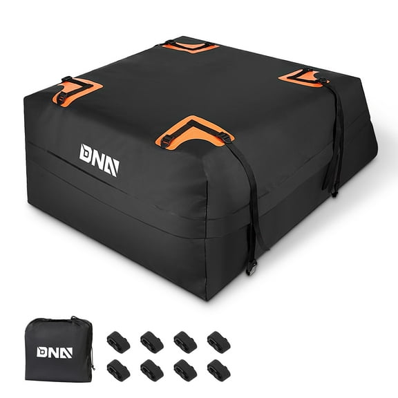 DNA Motoring Roof Cargo Bag TOOLS-00423 Waterproof PVC Coated Mesh with 8 Adjustable Straps, 47.2"L x 36.4"W x 17.7"H