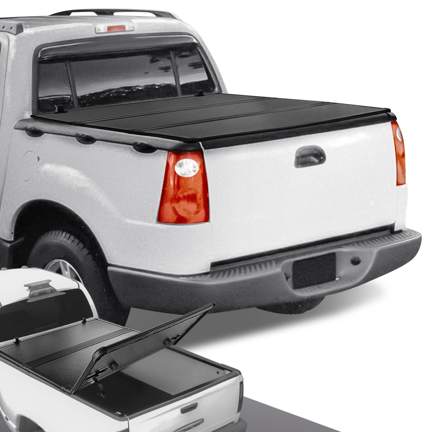DNA Motoring Copertura Rigida Pieghevole 3 Parti Per Jeep Gladiator 2020+, Letto 1.5m, Senza Binario Utilità