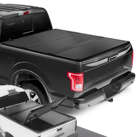 DNA Motoring Hard Solid Tri-Fold Tonneau Cover for 2015-2020 Ford F150 Truck 6.5 Ft Short Bed