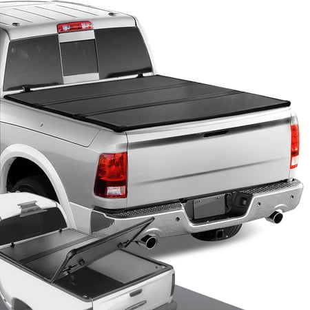 DNA Motoring Hard Solid Tri-Fold Tonneau Cover for 2009-2022 Ram 1500 5.7 Ft Short Bed