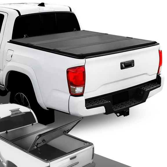 DNA Motoring Hard Solid Tri-Fold Tonneau Cover Kit for 2016-2023 Toyota Tacoma 5 Ft Short Bed