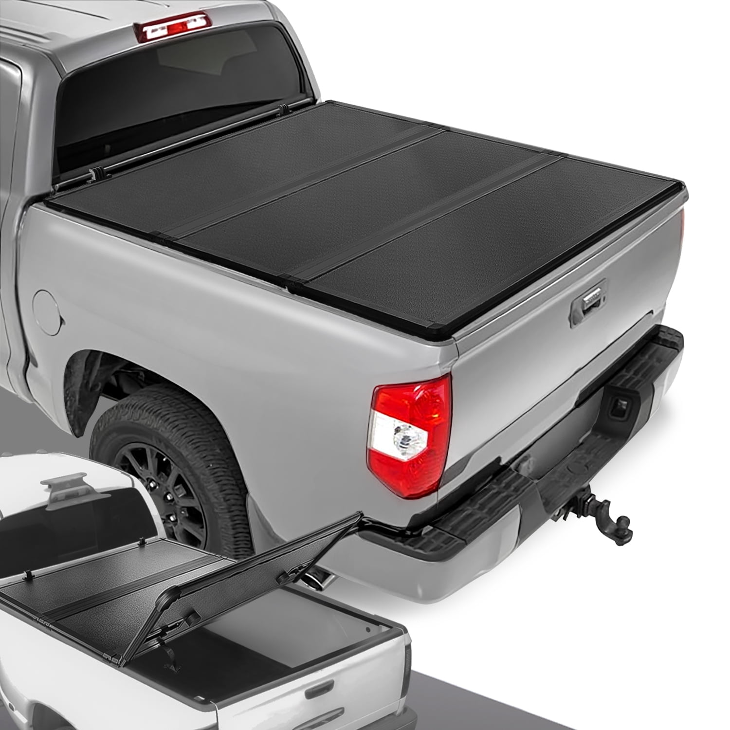 DNA Motoring Hard Top Folding Tri-Fold Tonneau Cover for 2022+ Toyota Tundra 5.5' Truck Bed