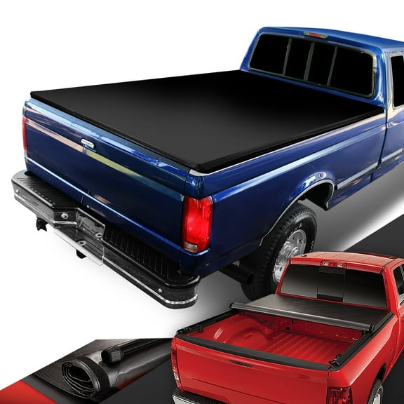 DNA Motoring For 1973-1998 Ford F150 F250 F350 6.5FT Bed Soft Vinyl Roll-up Tonneau Cover