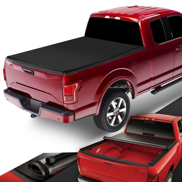 DNA Motoring For 15-20 Ford F150 Fleetside 5.5Ft Truck Bed Soft Vinyl Roll-Up Tonneau Cover