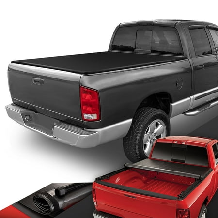 DNA Motoring Soft Roll-Up Tonneau Cover for 2002-2023 Ram 1500-3500 6.5 Ft Fleetside Bed