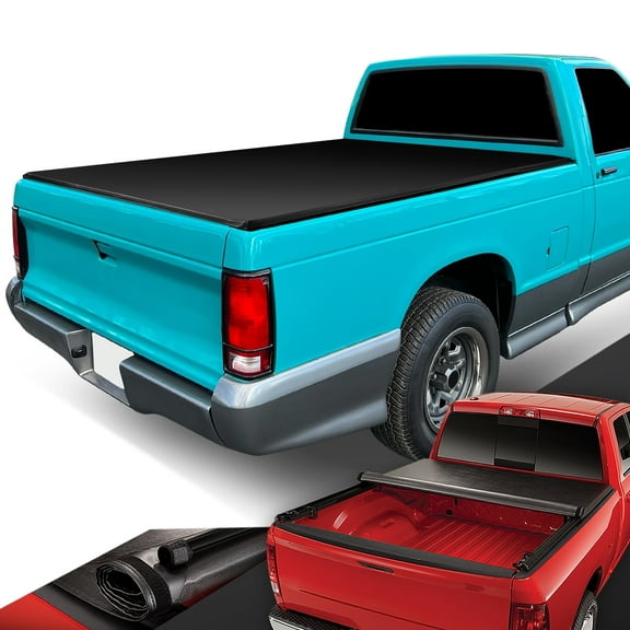 DNA Motoring For 82-93 Chevy S10 GMC S15 6 Ft Truck Bed Soft Vinyl Roll-Up Tonneau Cover