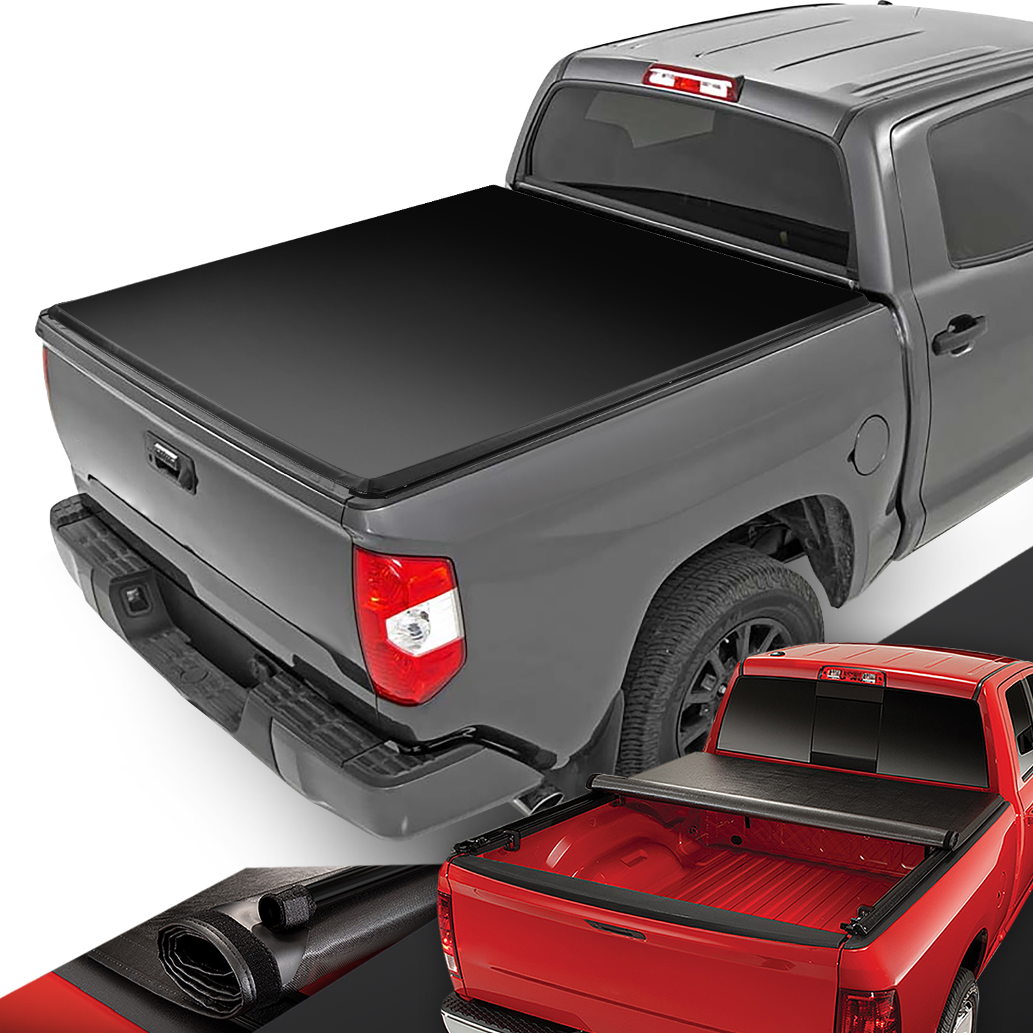 20072017 TOYOTA TUNDRA HARD FOLDING TONNEAU COVER (6' 6" BED